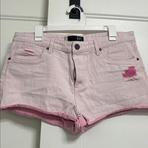 Kut from the Kloth Light Pink Denim Shorts